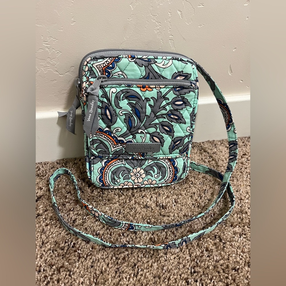 Vera Bradley Lighten Up Mini Hipster Crossbody Bag  Fan Flowers